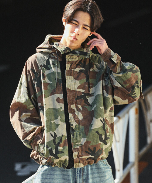 NAUTICA/ノーティカ ビッグシルエット リップストップ カモフラージュ