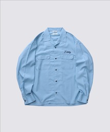 FIDELITY（フィデリティ）の「LOGO EMB TENCEL OPEN COLLER SHIRT / 長袖オープンカラーシャツ（シャツ/ブラウス）」