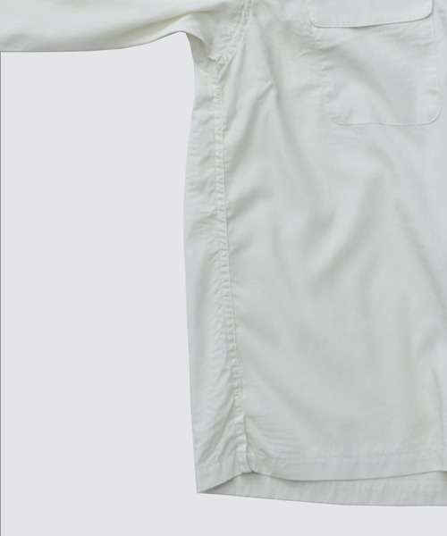 FIDELITY（フィデリティ）の「LOGO EMB TENCEL OPEN COLLER SHIRT / 長袖オープンカラーシャツ（シャツ/ブラウス・メンズ・ブラック/サックスブルー/アイボリー・MEDIUM/LARGE）」の5枚目の写真