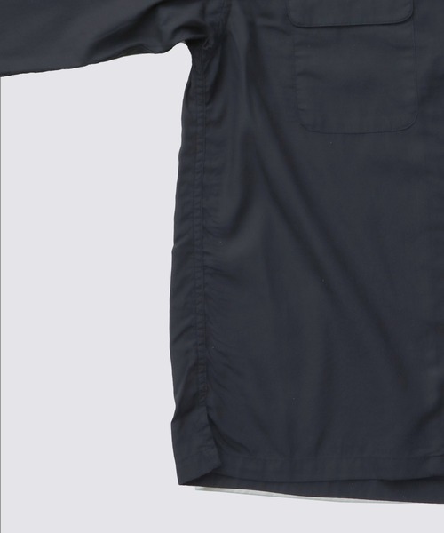 FIDELITY（フィデリティ）の「LOGO EMB TENCEL OPEN COLLER SHIRT / 長袖オープンカラーシャツ（シャツ/ブラウス・メンズ・ブラック/サックスブルー/アイボリー・MEDIUM/LARGE）」の8枚目の写真