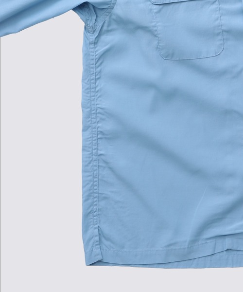 FIDELITY（フィデリティ）の「LOGO EMB TENCEL OPEN COLLER SHIRT / 長袖オープンカラーシャツ（シャツ/ブラウス・メンズ・ブラック/サックスブルー/アイボリー・MEDIUM/LARGE）」の11枚目の写真