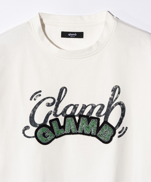 glamb(グラム)の「Glitter Logo T-Shirt / グリッターロゴTシャツ(Tシャツ/カットソー・メンズ・ホワイト/ブラック・S/M/L)」の13枚目の写真