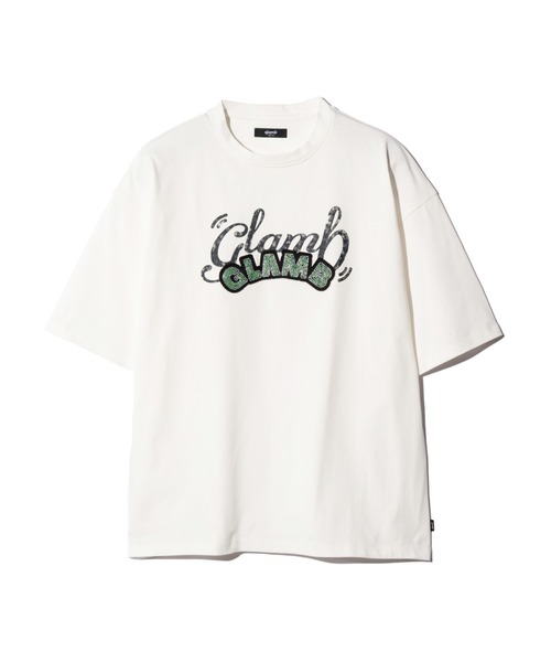 glamb(グラム)の「Glitter Logo T-Shirt / グリッターロゴTシャツ(Tシャツ/カットソー・メンズ・ホワイト/ブラック・S/M/L)」の3枚目の写真