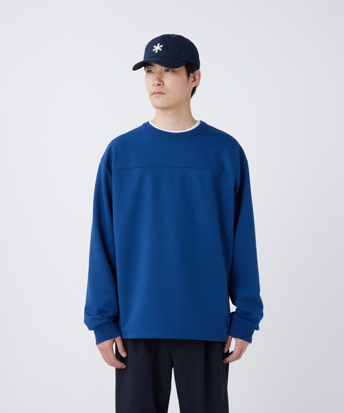 Snow Peak(スノーピーク)の「Snow Peak / Double Knit Pullover ダブルニットプルオーバー(ニット/セーター・メンズ・ブルー/ブラック・S/M/L/XL)」の1枚目の写真