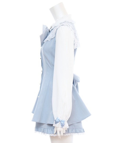 Secret Honey（シークレットハニー）の「レースセーラー付きスタンドカラーセットアップ（セットアップ・レディース・ライトブルー/ブラック・MEDIUM）」の10枚目の写真