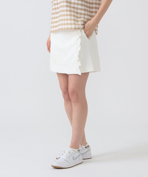 セール】PURPLE LABEL / ストレッチ フリル ラップキュロット