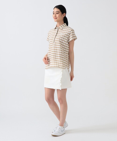 BEAMS GOLF(ビームスゴルフ)の「PURPLE LABEL / ストレッチ フリル ラップキュロット(スカート・レディース・ホワイト/ネイビー・LARGE/MEDIUM/SMALL)」の22枚目の写真