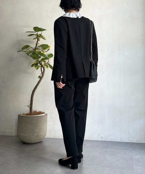un dix cors（アンディコール）の「【フォーマル・セレモニー】TRダブルクロスシングルジャケット（テーラードジャケット・レディース・ネイビー/グレイッシュベージュ/ブラック・FREE）」の9枚目の写真