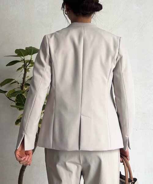 un dix cors（アンディコール）の「【フォーマル・セレモニー】TRダブルクロスシングルジャケット（テーラードジャケット・レディース・ネイビー/グレイッシュベージュ/ブラック・FREE）」の12枚目の写真