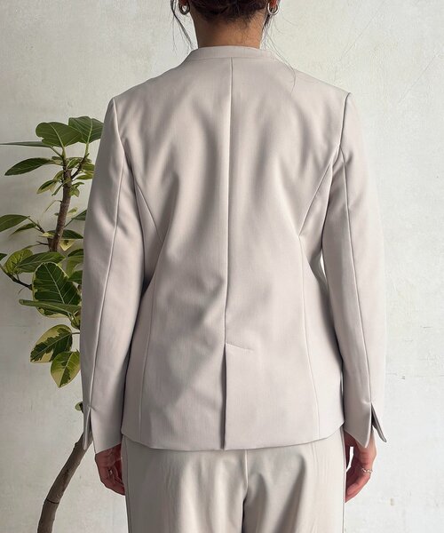 un dix cors（アンディコール）の「【フォーマル・セレモニー】TRダブルクロスシングルジャケット（テーラードジャケット・レディース・ネイビー/グレイッシュベージュ/ブラック・FREE）」の19枚目の写真