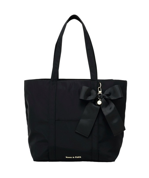 Maison de FLEUR（メゾンドフルール）の「リボンチャーム付きマルチポケットトートバッグ（トートバッグ・レディース・ピンク系その他/ネイビー/ブラック・FREE）」の9枚目の写真