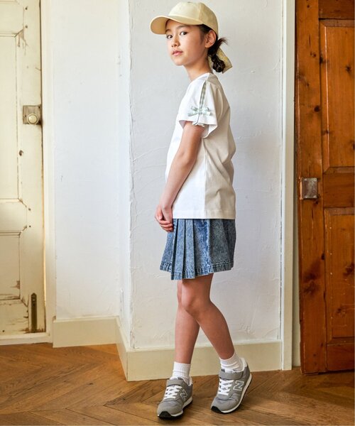 ikka(イッカ)の「冷感肩ギンガム切り替えロゴT(120~160cm)(Tシャツ/カットソー・キッズ・サックスブルー/オフホワイト/ラベンダー・140/150/120/130/160)」の17枚目の写真