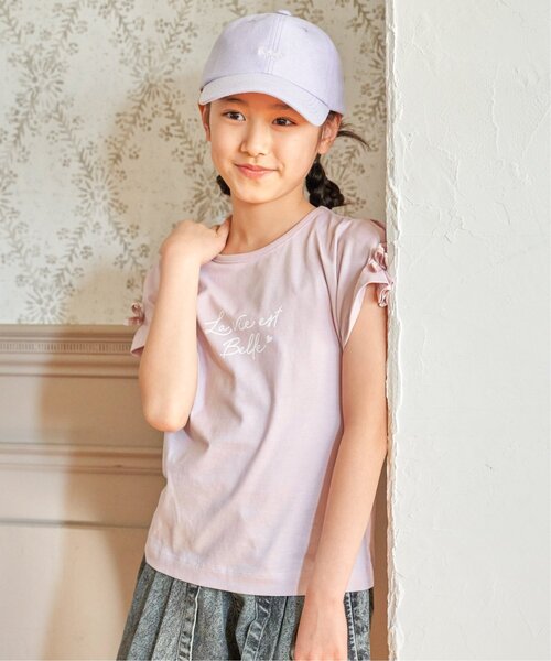 ikka(イッカ)の「冷感肩ギンガム切り替えロゴT(120~160cm)(Tシャツ/カットソー・キッズ・サックスブルー/オフホワイト/ラベンダー・140/150/120/130/160)」の18枚目の写真