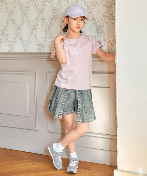 ikka(イッカ)の「冷感肩ギンガム切り替えロゴT(120~160cm)(Tシャツ/カットソー・キッズ・サックスブルー/オフホワイト/ラベンダー・140/150/120/130/160)」の21枚目の写真