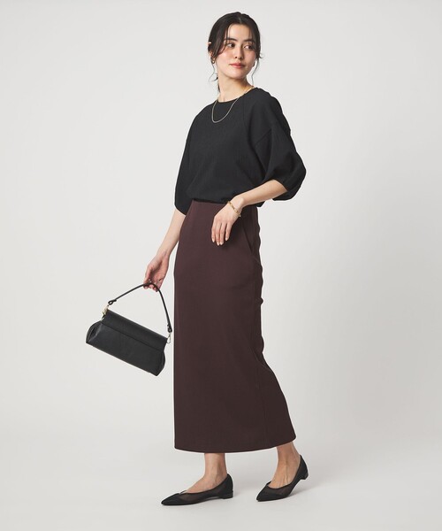 グリーンレーベルリラクシング 春トップス 白　タイトめシルエット green label relaxing / グリーンレーベル リラクシング （レディース