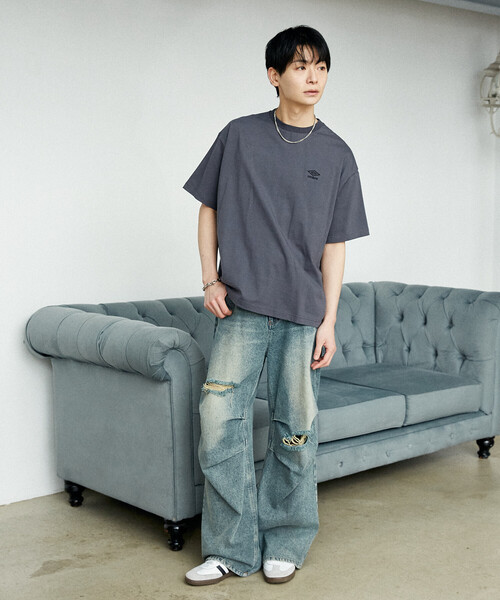 UMBRO（アンブロ）の「UMBRO × PUBLUX/アンブロ 別注　ロゴグラフィックTシャツ　限定展開（Tシャツ/カットソー・メンズ・ピンク/チャコールグレー/ブラック/ホワイト・MEDIUM/LARGE）」の18枚目の写真