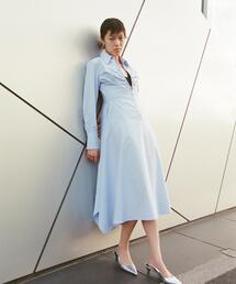 CODE A（コードエー）の「stripe shirt dress（ワンピース）」