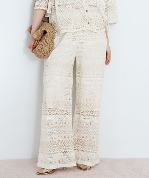 le.coeur blanc（ルクールブラン）の「Fanakaレースキリカエパンツ（その他パンツ・レディース・アイボリー・38）」の6枚目の写真