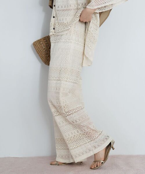 le.coeur blanc（ルクールブラン）の「Fanakaレースキリカエパンツ（その他パンツ・レディース・アイボリー・38）」の7枚目の写真