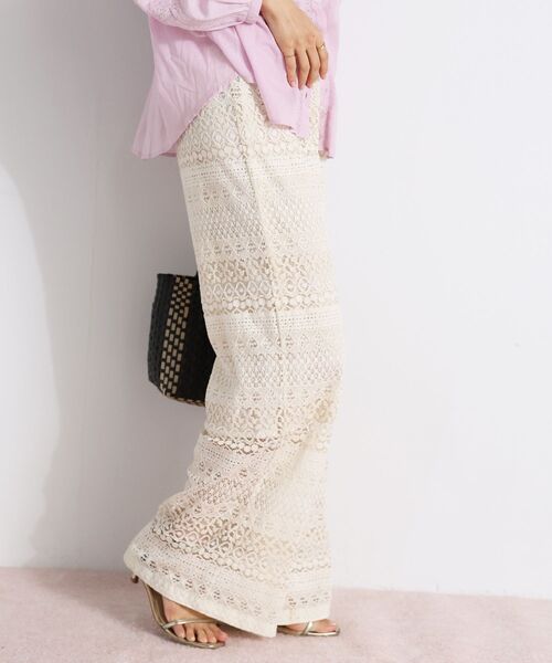 le.coeur blanc（ルクールブラン）の「Fanakaレースキリカエパンツ（その他パンツ・レディース・アイボリー・38）」の9枚目の写真