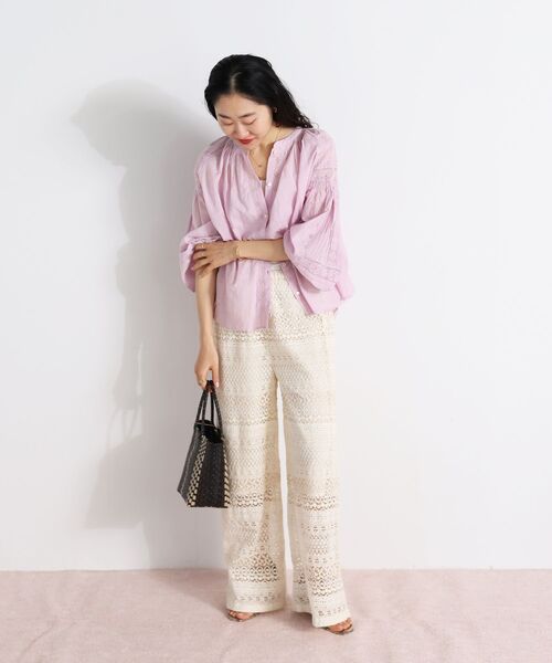 le.coeur blanc（ルクールブラン）の「Fanakaレースキリカエパンツ（その他パンツ・レディース・アイボリー・38）」の14枚目の写真