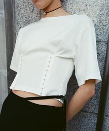CODE A（コードエー）の「corset jersey tee（Tシャツ/カットソー）」