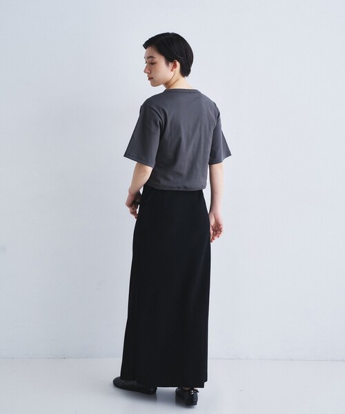 CODE A(コードエー)の「corset jersey tee(Tシャツ/カットソー・レディース・ホワイト/チャコールグレー・00)」の12枚目の写真