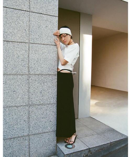 CODE A(コードエー)の「corset jersey tee(Tシャツ/カットソー・レディース・ホワイト/チャコールグレー・00)」の13枚目の写真