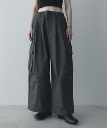 コットンギャバタックカーブパンツ - cotton gabardine tuck curved