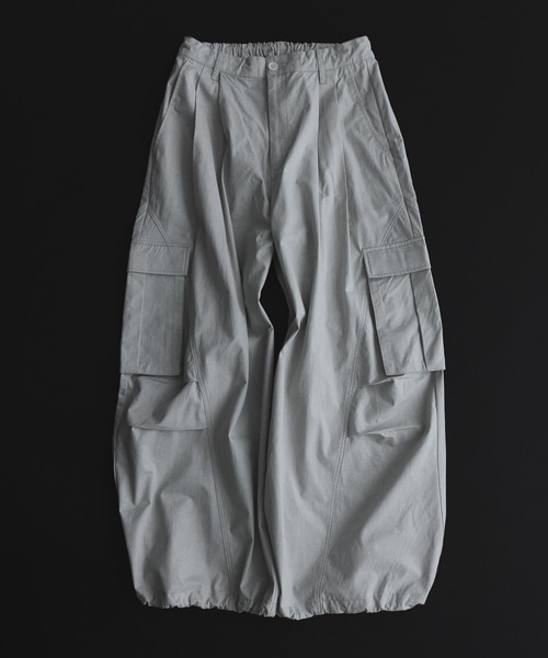 remer(リメール)の「ルーズミリタリーカーゴワイドパンツ / loose military cargo wide PT (3D Seam)(カーゴパンツ・メンズ・ライトグレー/ブラック/カーキ・SMALL/X-SMALL/LARGE/MEDIUM)」の21枚目の写真