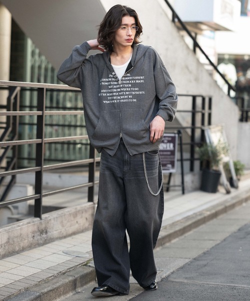 WEGO(ウィゴー)の「WEGO/メッシュZIPパーカー(パーカー・メンズ・ブラック系その他/グレー・LARGE/MEDIUM)」の3枚目の写真
