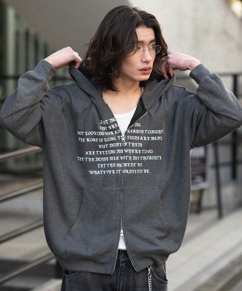 WEGO(ウィゴー)の「WEGO/メッシュZIPパーカー(パーカー・メンズ・ブラック系その他/グレー・LARGE/MEDIUM)」の10枚目の写真