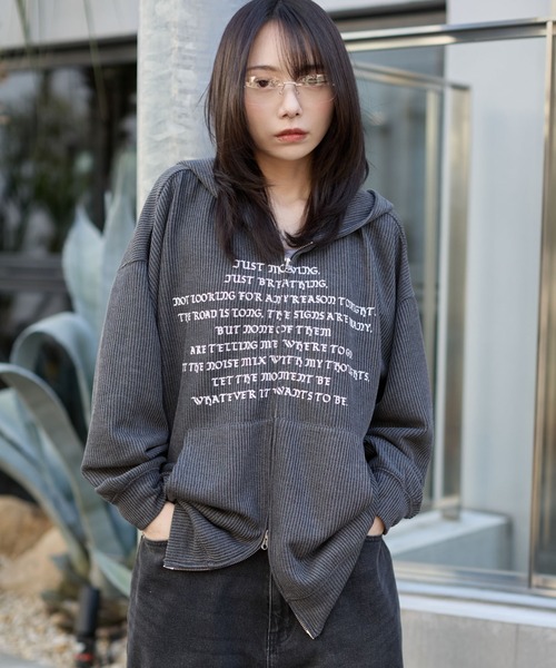 WEGO(ウィゴー)の「WEGO/メッシュZIPパーカー(パーカー・メンズ・ブラック系その他/グレー・LARGE/MEDIUM)」の19枚目の写真