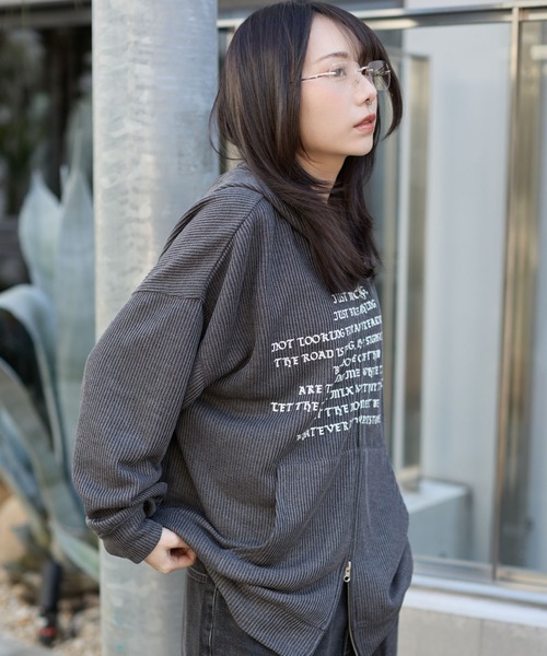 WEGO(ウィゴー)の「WEGO/メッシュZIPパーカー(パーカー・メンズ・ブラック系その他/グレー・LARGE/MEDIUM)」の21枚目の写真