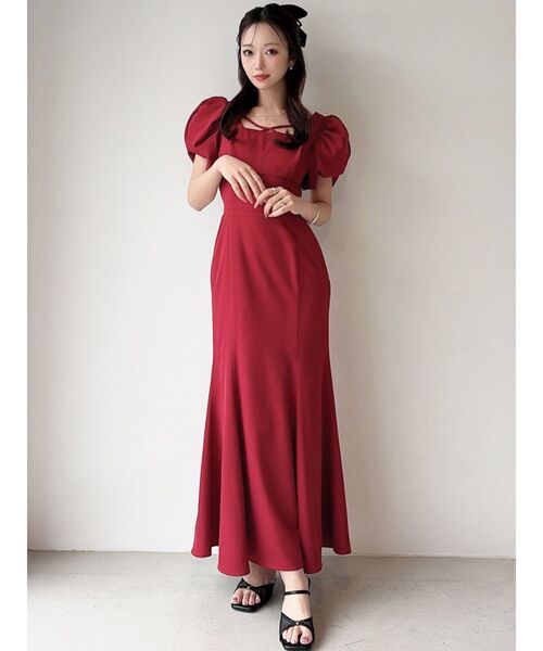 RESEXXY(リゼクシー)の「バブルスリーブマーメイドワンピース(ワンピース・レディース・レッド/ホワイト/ブラック・MEDIUM/SMALL)」の7枚目の写真