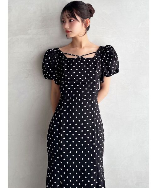 RESEXXY(リゼクシー)の「バブルスリーブマーメイドワンピース(ワンピース・レディース・レッド/ホワイト/ブラック・MEDIUM/SMALL)」の13枚目の写真