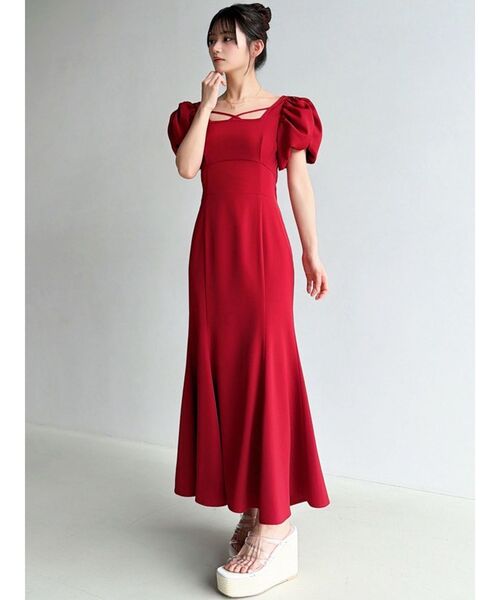 RESEXXY(リゼクシー)の「バブルスリーブマーメイドワンピース(ワンピース・レディース・レッド/ホワイト/ブラック・MEDIUM/SMALL)」の20枚目の写真