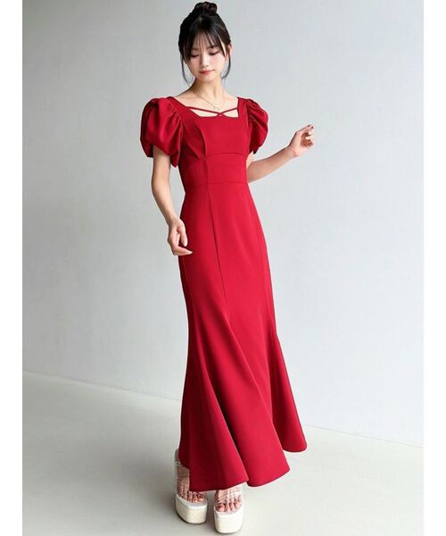 RESEXXY(リゼクシー)の「バブルスリーブマーメイドワンピース(ワンピース・レディース・レッド/ホワイト/ブラック・MEDIUM/SMALL)」の21枚目の写真