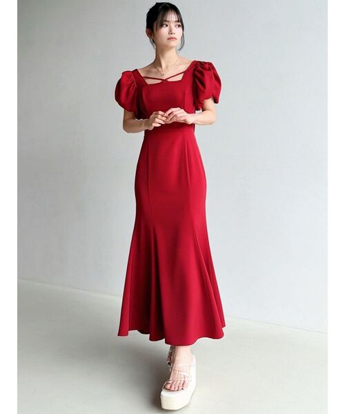 RESEXXY(リゼクシー)の「バブルスリーブマーメイドワンピース(ワンピース・レディース・レッド/ホワイト/ブラック・MEDIUM/SMALL)」の22枚目の写真