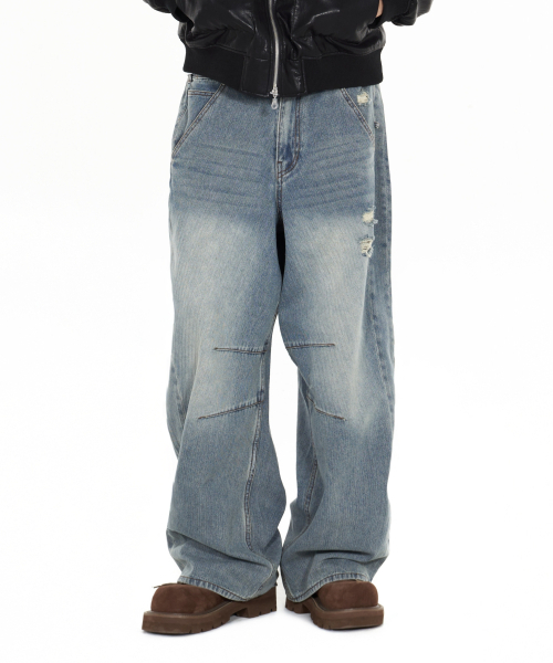 IDWS(アイドンワナセル)の「Bomin Curved Denim Pants Indigo(デニムパンツ・レディース・その他・1/2/0)」の10枚目の写真