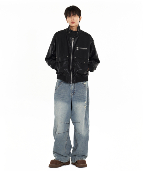 IDWS(アイドンワナセル)の「Bomin Curved Denim Pants Indigo(デニムパンツ・レディース・その他・1/2/0)」の3枚目の写真