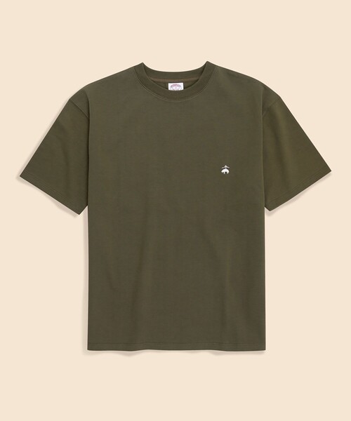 BROOKS BROTHERS(ブルックスブラザーズ)の「USAコットンジャージー ヘビーウェイト GFロゴ Tシャツ(Tシャツ/カットソー・メンズ・オリーブ/ブルー・LARGE/MEDIUM/SMALL/X-LARGE)」の1枚目の写真