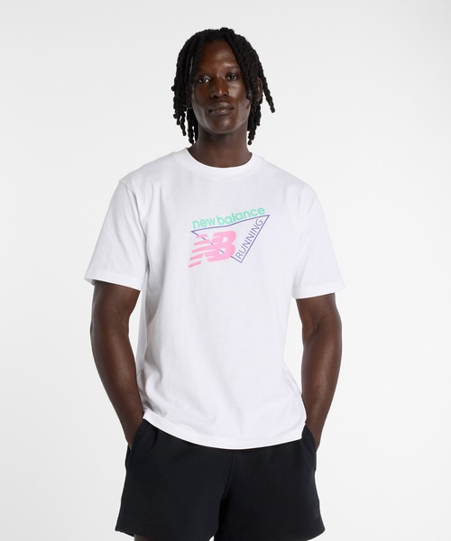 NEW BALANCE(ニューバランス)の「トライロゴTシャツ(Tシャツ/カットソー・メンズ・ホワイト/ライトパープル・SMALL/MEDIUM/LARGE/X-LARGE/XX-LARGE)」の2枚目の写真