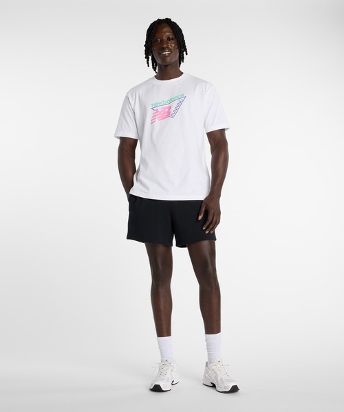 NEW BALANCE(ニューバランス)の「トライロゴTシャツ(Tシャツ/カットソー・メンズ・ホワイト/ライトパープル・SMALL/MEDIUM/LARGE/X-LARGE/XX-LARGE)」の7枚目の写真