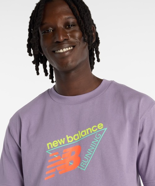 NEW BALANCE(ニューバランス)の「トライロゴTシャツ(Tシャツ/カットソー・メンズ・ホワイト/ライトパープル・SMALL/MEDIUM/LARGE/X-LARGE/XX-LARGE)」の10枚目の写真