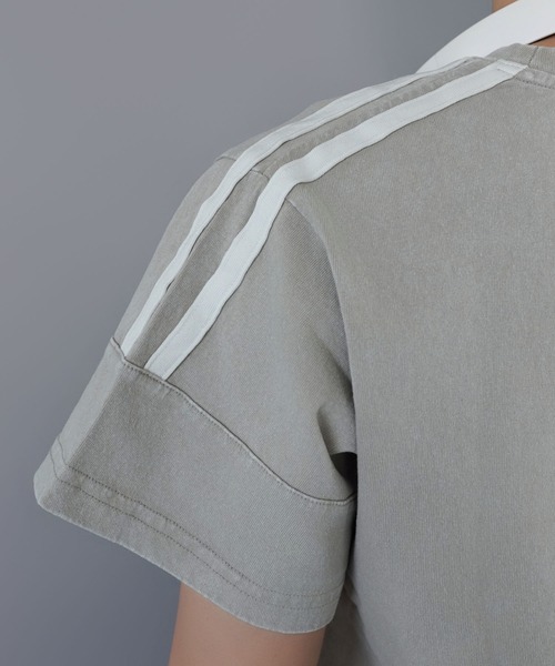 SPINNS（スピンズ）の「短丈ピグメント加工半袖Tシャツ/ゲームシャツロゴ（Tシャツ/カットソー・メンズ・ブラック系その他/グレー系その他/ブラウン系その他・ONESIZE）」の12枚目の写真