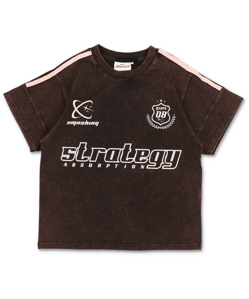 SPINNS（スピンズ）の「短丈ピグメント加工半袖Tシャツ/ゲームシャツロゴ（Tシャツ/カットソー・メンズ・ブラック系その他/グレー系その他/ブラウン系その他・ONESIZE）」の4枚目の写真