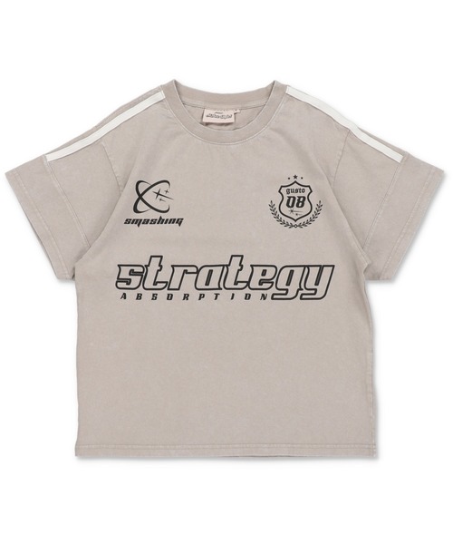 SPINNS（スピンズ）の「短丈ピグメント加工半袖Tシャツ/ゲームシャツロゴ（Tシャツ/カットソー・メンズ・ブラック系その他/グレー系その他/ブラウン系その他・ONESIZE）」の5枚目の写真