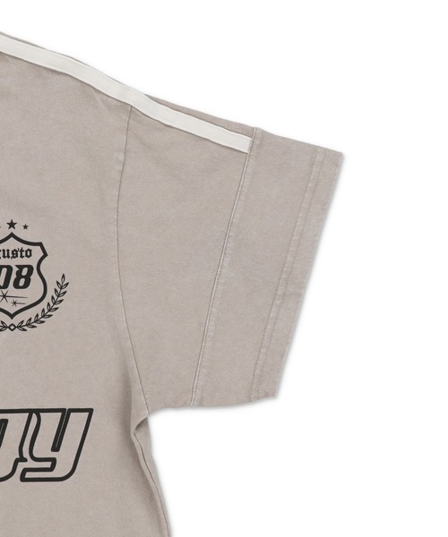 SPINNS（スピンズ）の「短丈ピグメント加工半袖Tシャツ/ゲームシャツロゴ（Tシャツ/カットソー・メンズ・ブラック系その他/グレー系その他/ブラウン系その他・ONESIZE）」の8枚目の写真