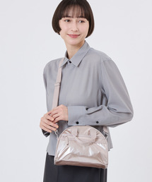 【レスポートサック】レトロ ラベル柄 スクエア ショルダーバッグ グレー×ピンク LeSportsac ショルダーバッグ｜Yahoo!フリマ（旧PayPayフリマ）